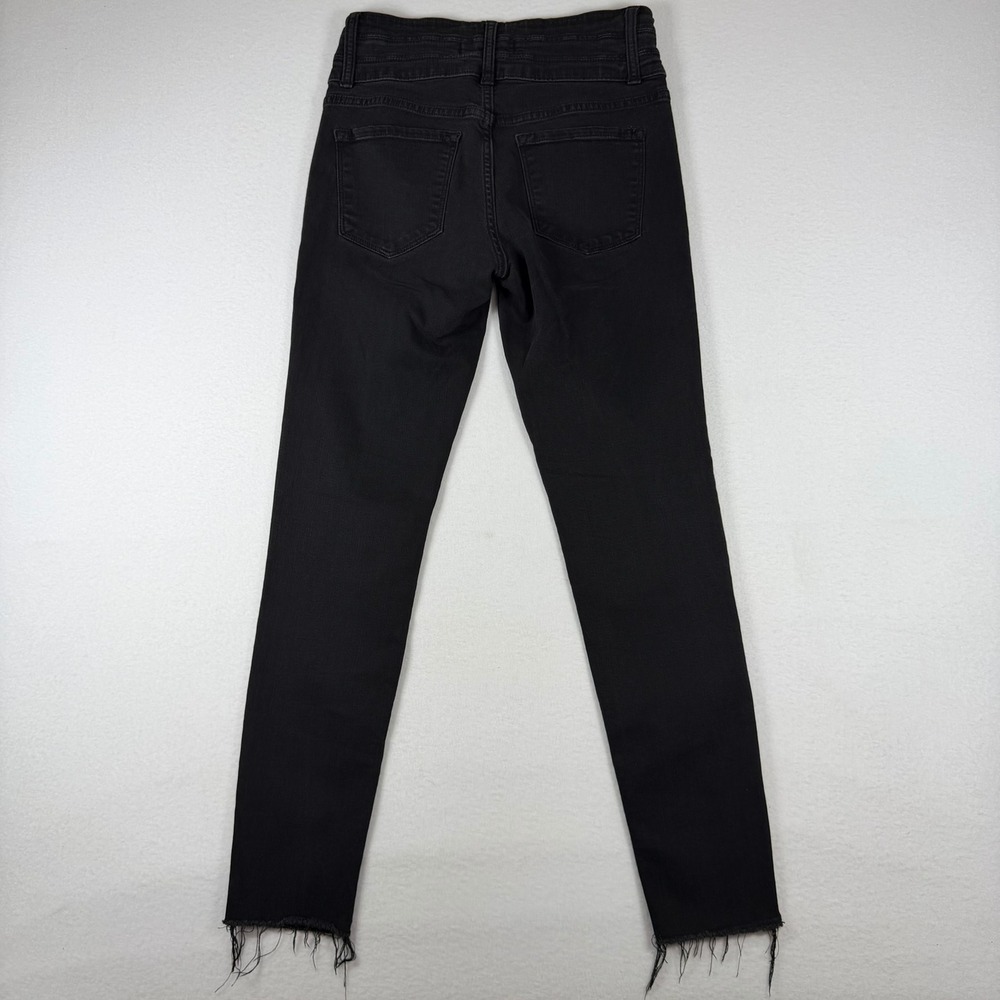 Flying Monkey Platinum High Rise Skinny Jeans Black Raw Hem Y3333-E Womens 27 - Picture 2 of 9